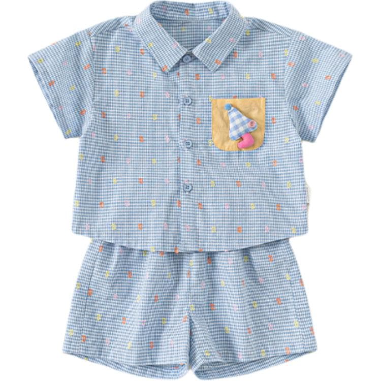 PIERRE CARDIN Сине-белая клетка Kids Повседневные спортивные костюмы Наборы - изображение 1