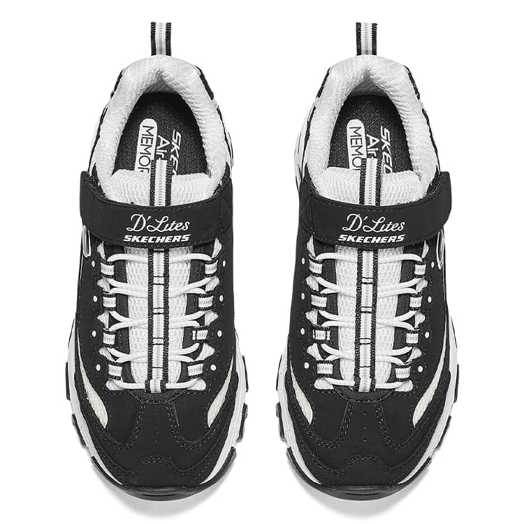 Кроссовки Skechers Kids D'LITES Синтетическая кожа текстиль устойчивый к истиранию дышащий противоскользящий анти-КИК низкий верх - изображение 4