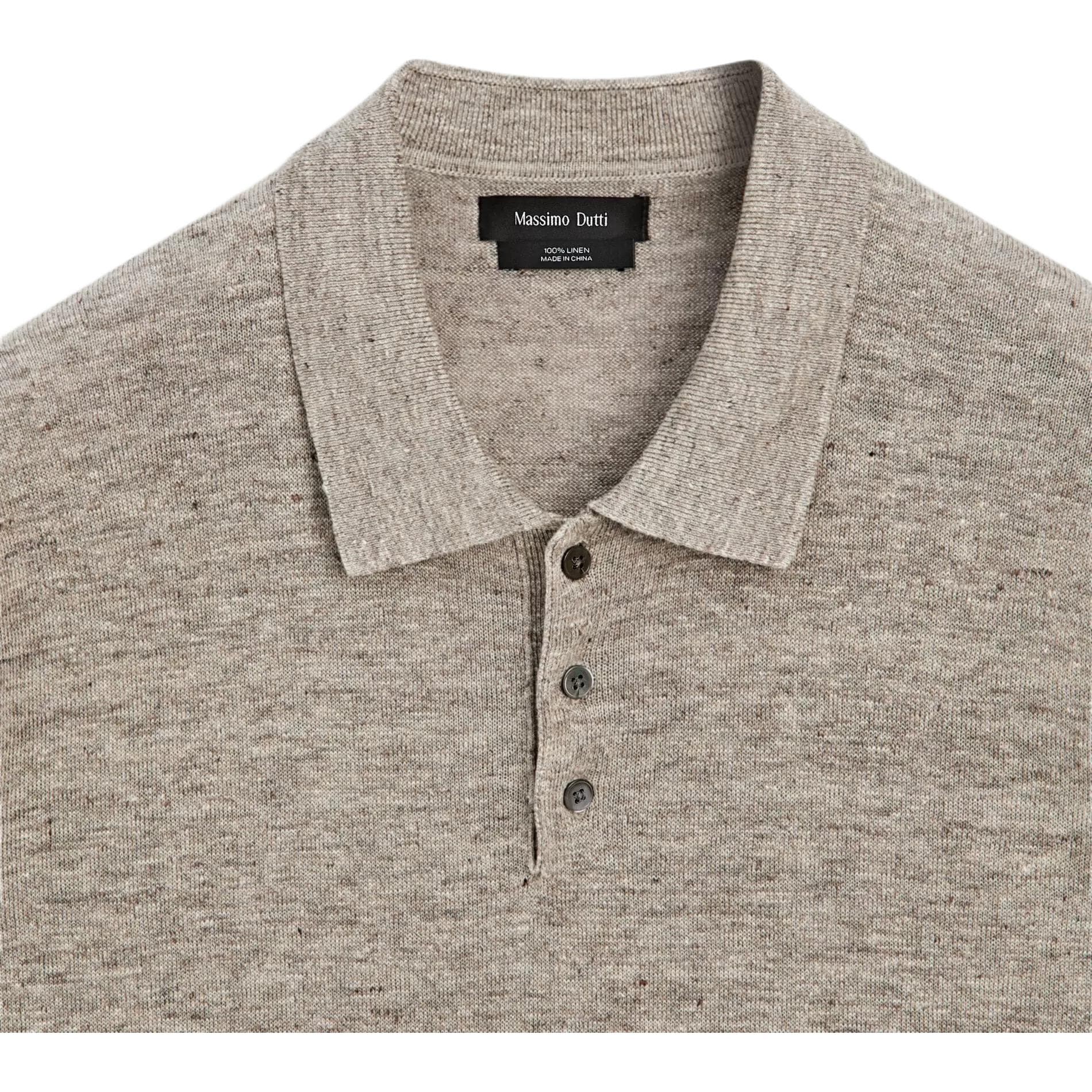Поло Massimo Dutti Зеленое Мужское Поло - изображение 3