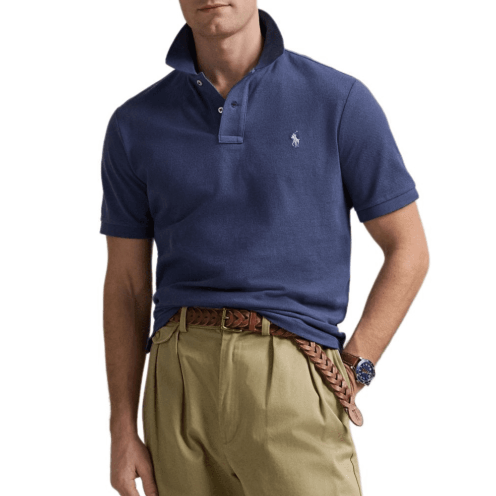 Поло Polo Ralph Lauren Classic Mesh Polo Shirt Blue - изображение 3
