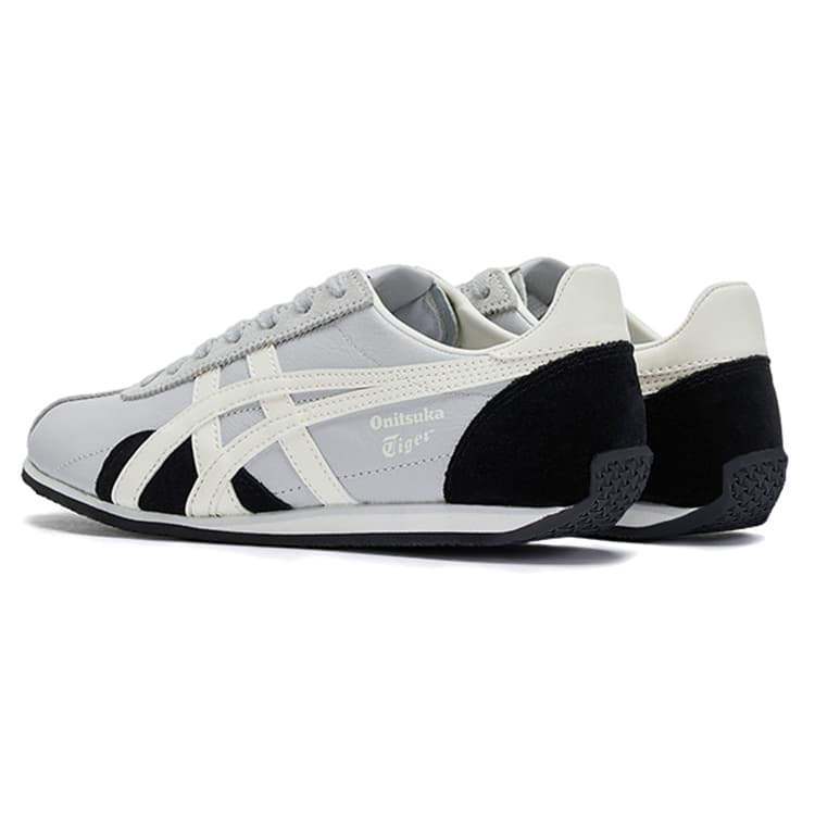 Кроссовки Onitsuka Tiger Runspark Синтетическая кожа амортизация износостойкий низкий топ повседневная обувь унисекс серый черный - изображение 4