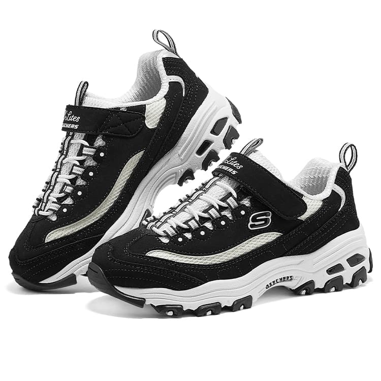 Кроссовки Skechers Kids D'LITES Синтетическая кожа текстиль устойчивый к истиранию дышащий противоскользящий анти-КИК низкий верх - изображение 3