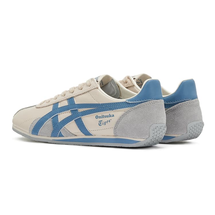 Кроссовки Onitsuka Tiger RUNSPARK Удобная Амортизация Устойчивая к износу Низкий Верх Повседневная Обувь Унисекс Бежевый Синий - изображение 4