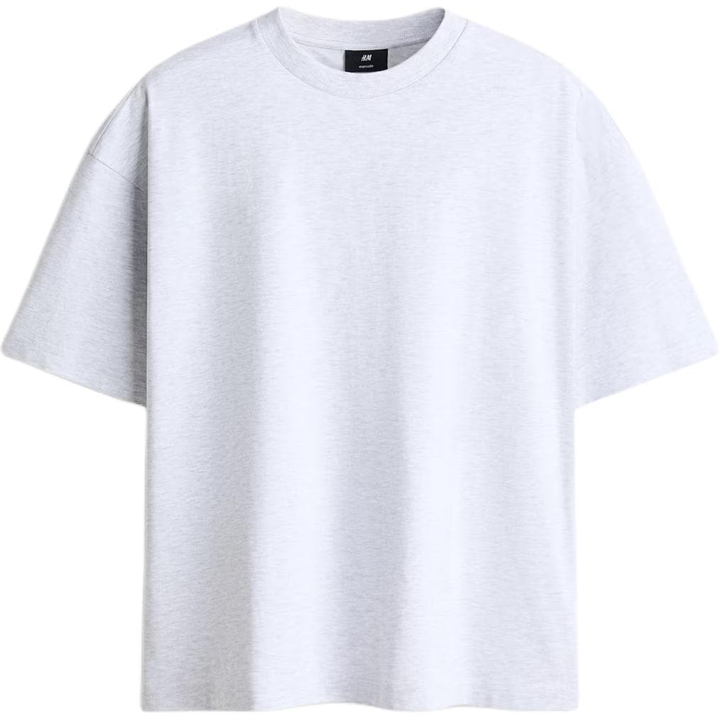 Футболка H M Light Gray Blend Мужская T-Рубашка - изображение 1