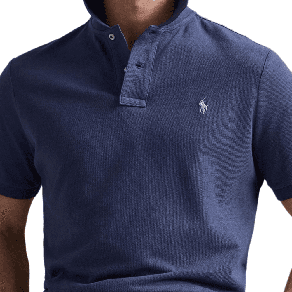 Поло Polo Ralph Lauren Classic Mesh Polo Shirt Blue - изображение 5