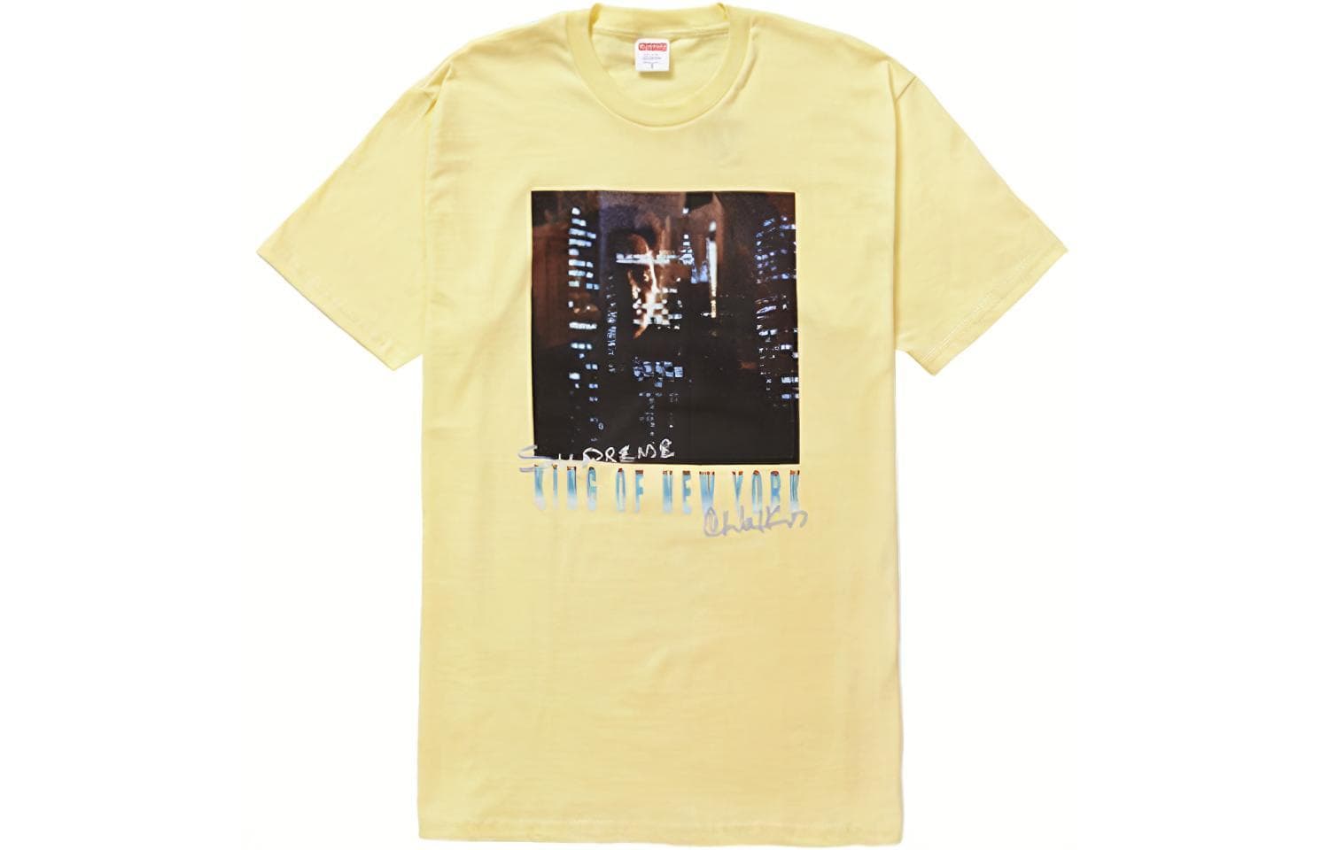 Футболка Supreme SS19 Christopher Walken King Of New York Tee Pale Yellow - изображение 1