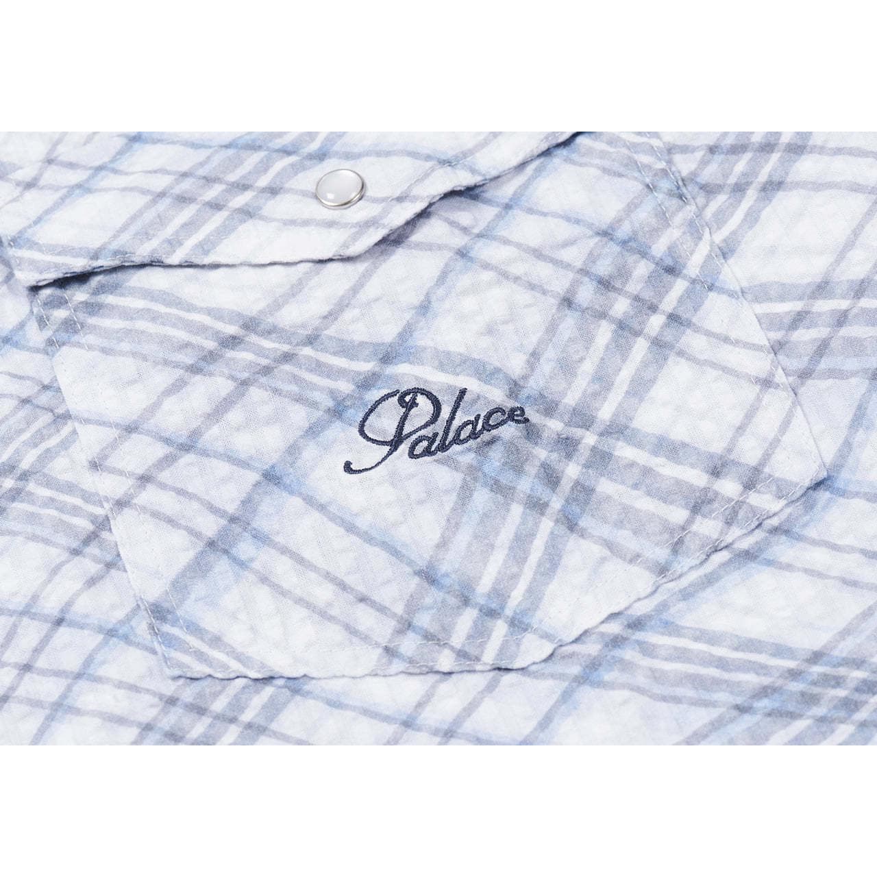 Рубашка PALACE Warp Check Shirt Blue - изображение 3
