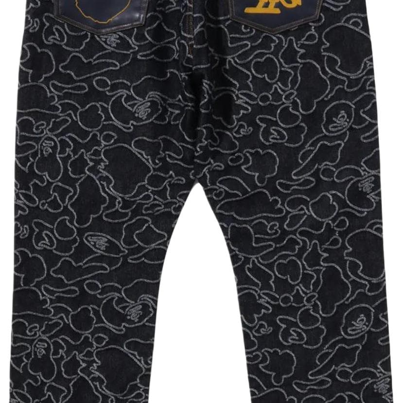 Штаны A BATHING APE Bape x OVO FW25 Джинсы Мужские - изображение 5