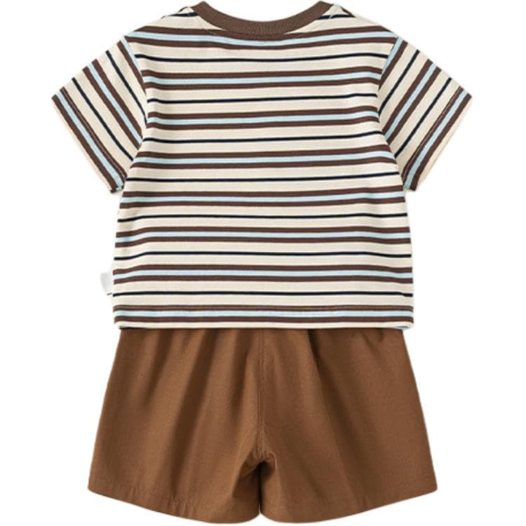 PIERRE CARDIN Синий кофе Полосы Kids Повседневные спортивные костюмы Наборы - изображение 3