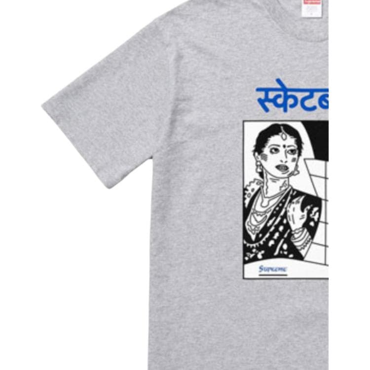 Футболка Supreme FW18 Bombay Tee Heather Grey - изображение 4