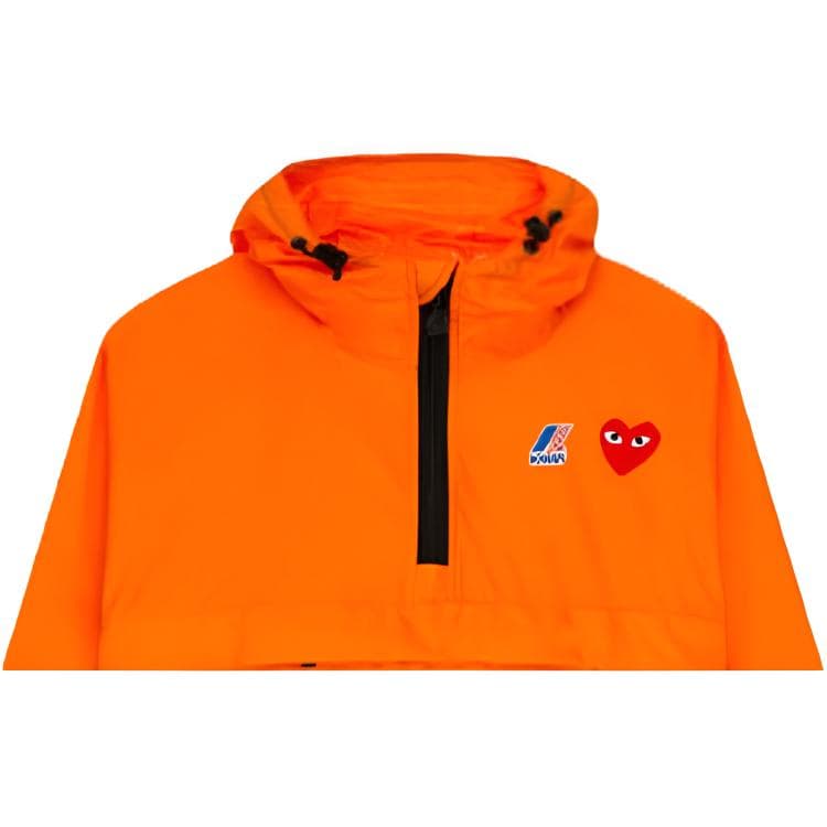 Куртка CDG Play x K-Way Half Zip Jacket Orange - изображение 3