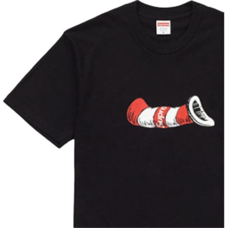 Футболка Supreme FW18 Cat in the Hat Tee Black - изображение 4
