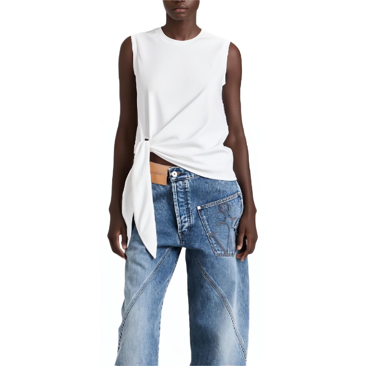 Майка JW Anderson Белые Женские Майки