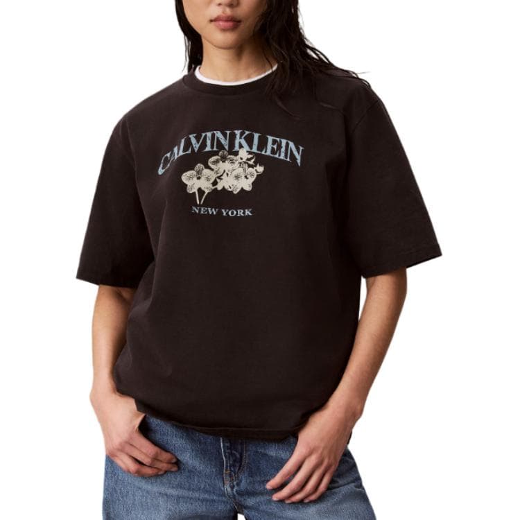 Футболка Calvin Klein Черные Женские T-рубашки - изображение 1