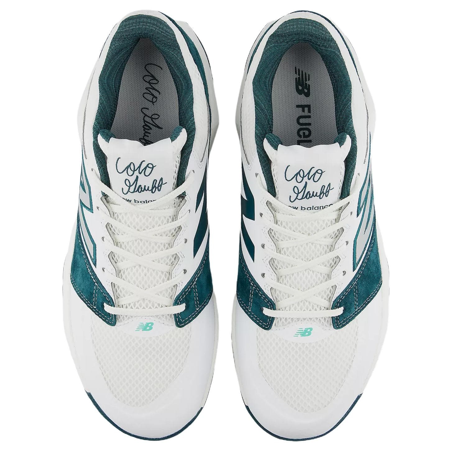 Кроссовки для тенниса New Balance Coco Delray Теннисные кроссовки Низкий топ Экрю Зеленый Мужской - изображение 4