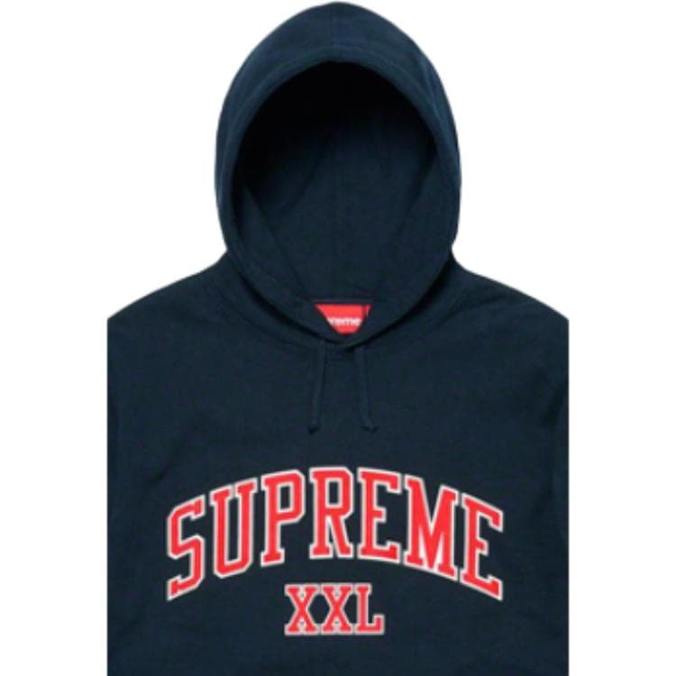 Кофта Supreme XXL Hooded Sweatshirt Navy - изображение 2