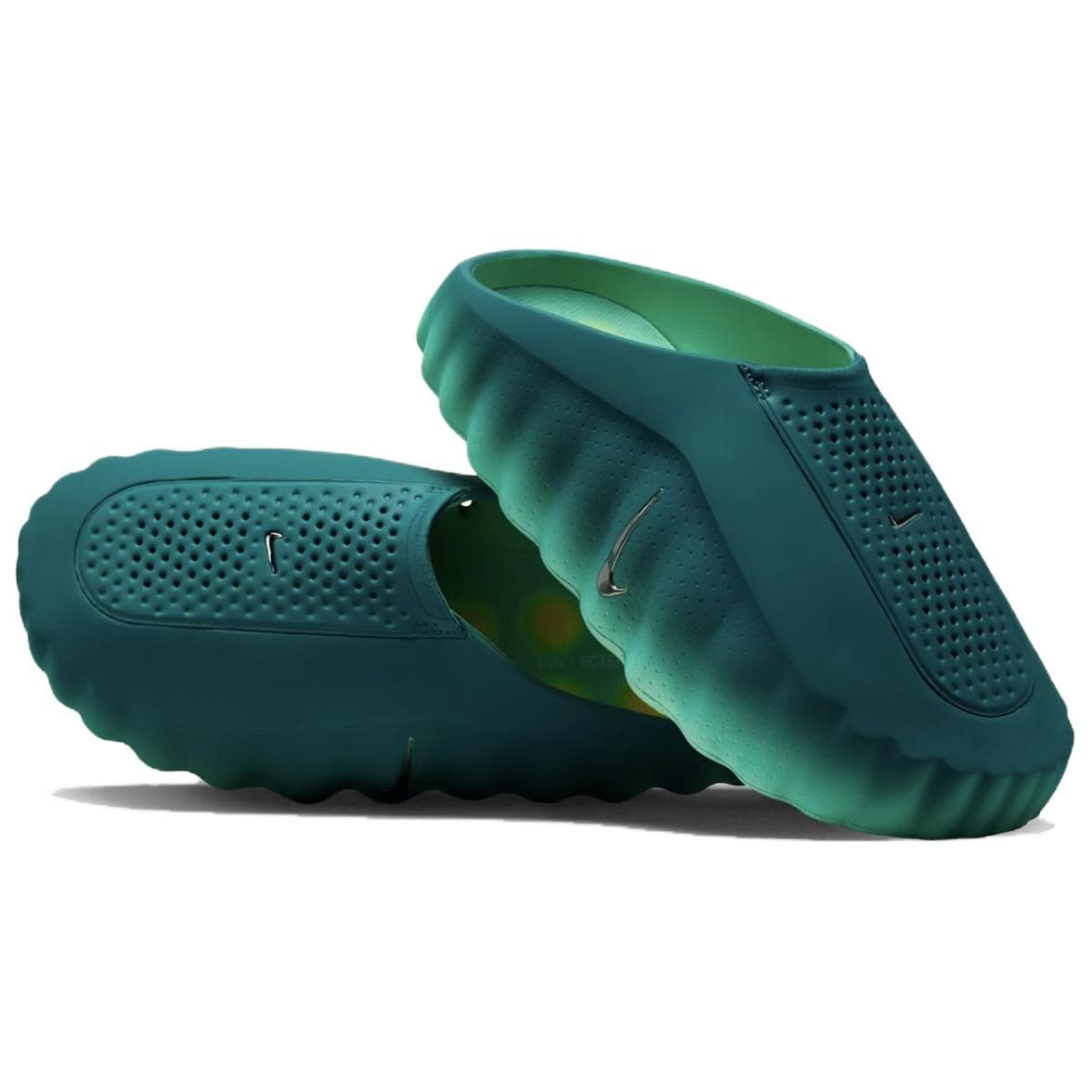 Сандалии Nike Mind 001 Без специальных функций Закрытые тапочки Унисекс Geode Синий Зеленый - изображение 3