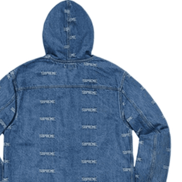 Джинсовая куртка Supreme SS19 Logo Denim Turnout Jacket - изображение 4