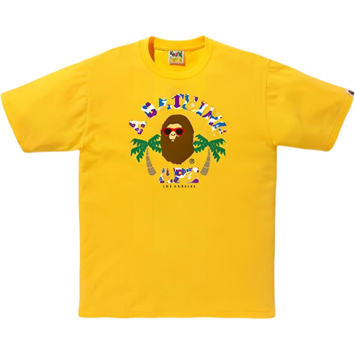 Футболка A BATHING APE LA CAMO COLLEGE TEE Yellow - изображение 1