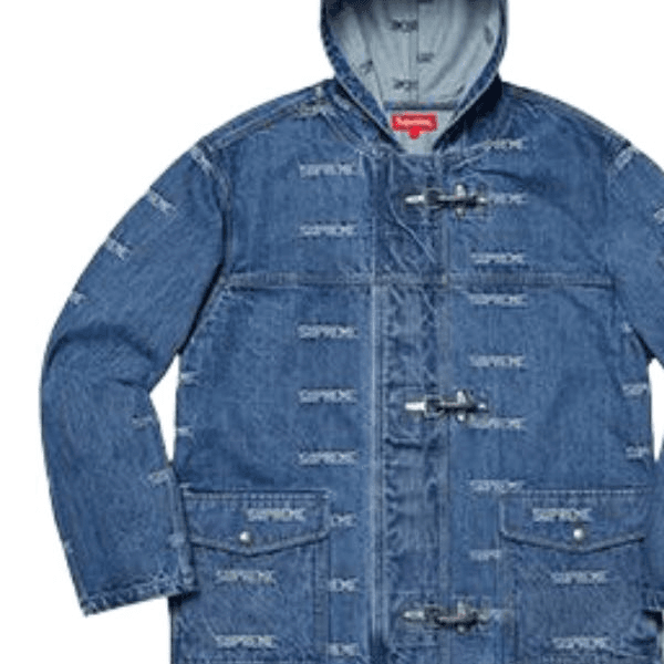 Джинсовая куртка Supreme SS19 Logo Denim Turnout Jacket - изображение 5