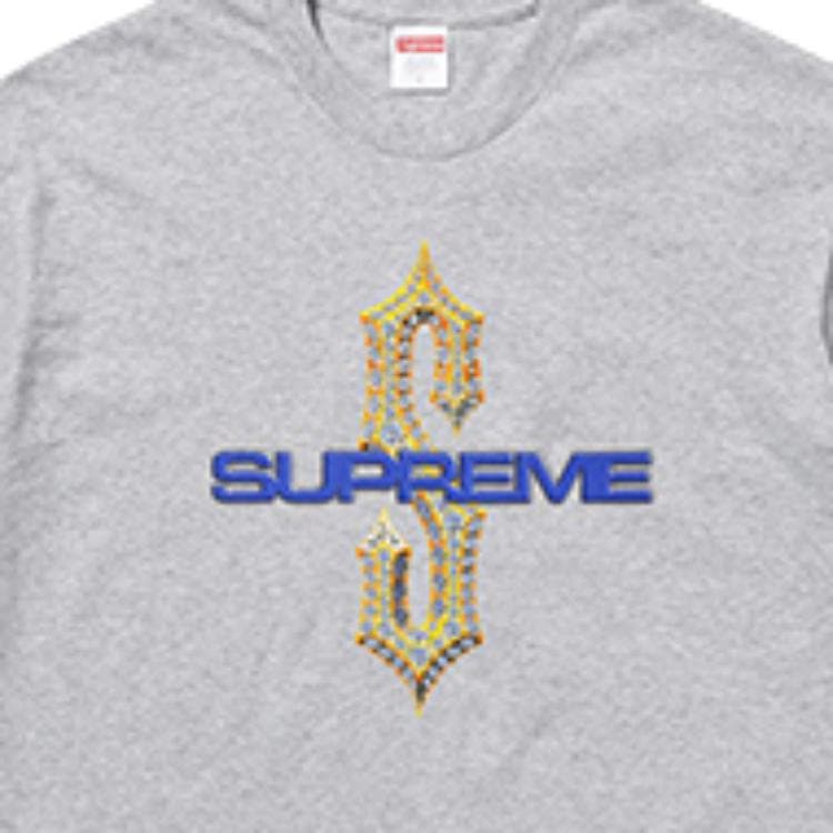 Футболка Supreme SS18 Diamonds Tee Heather Grey T - изображение 2