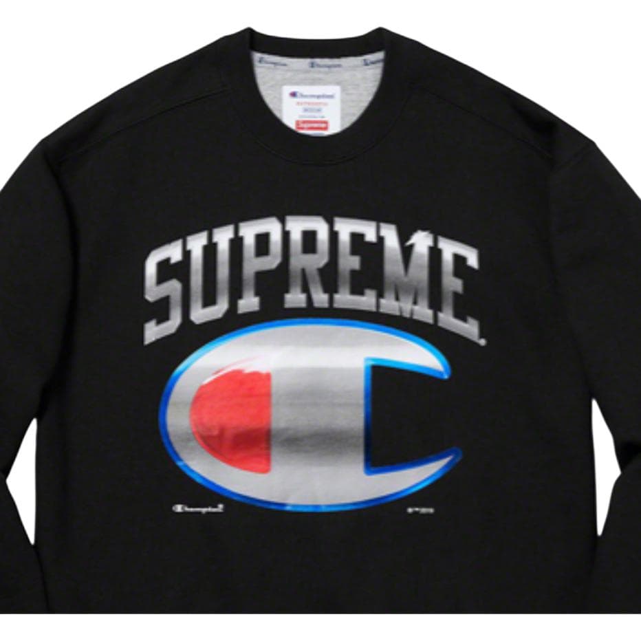 Худи Supreme x Champion Chrome Crewneck - изображение 3