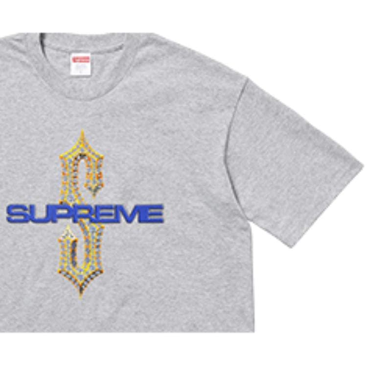 Футболка Supreme SS18 Diamonds Tee Heather Grey T - изображение 3