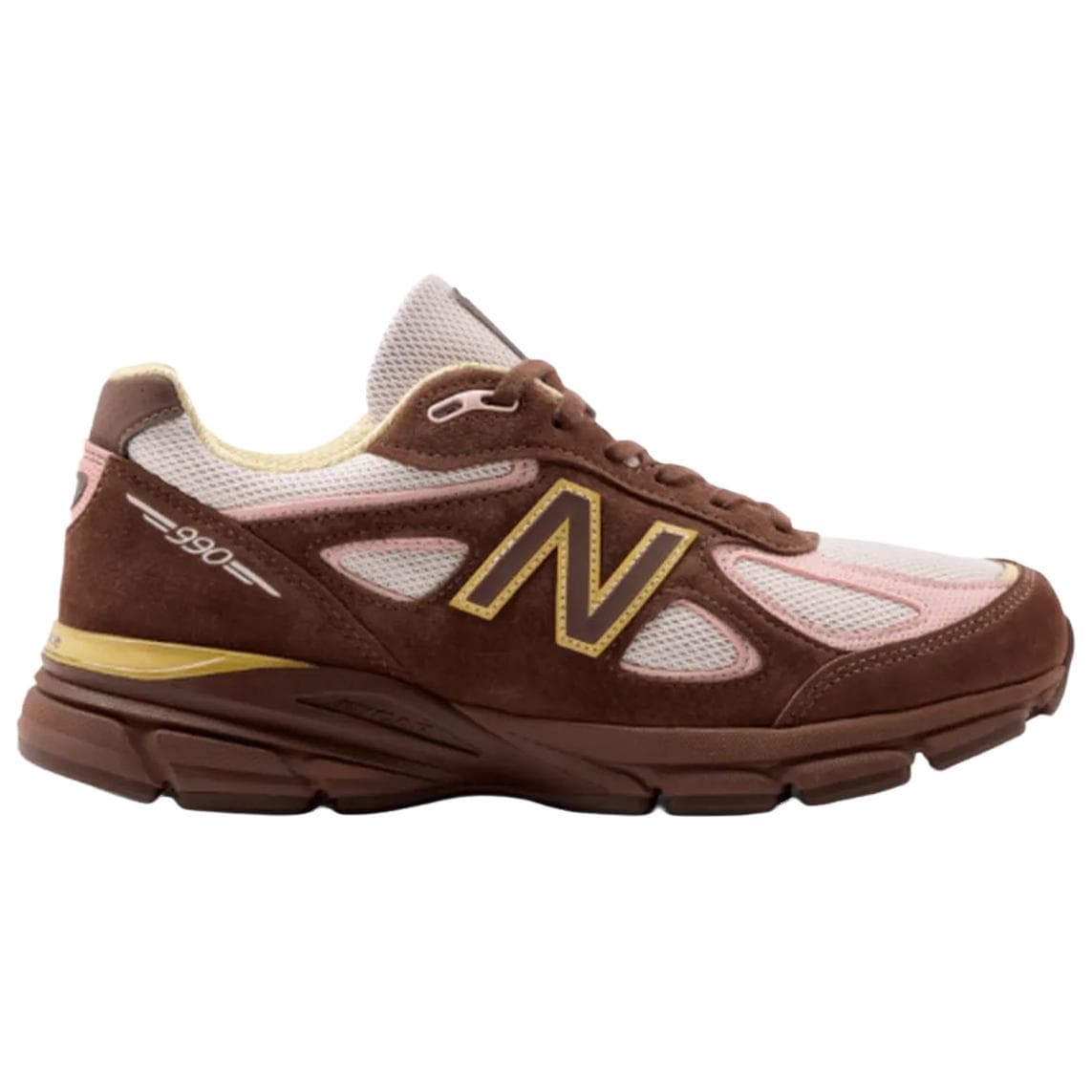 Кроссовки для бега New Balance NB 990 V4 Беговые кроссовки Коричневый Унисекс - изображение 2