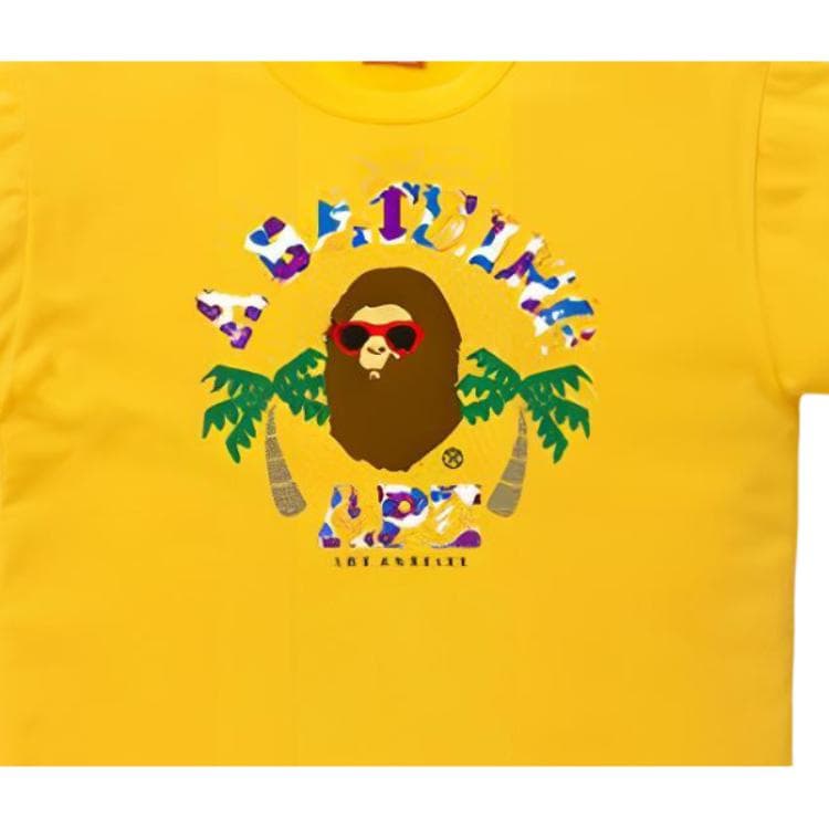 Футболка A BATHING APE LA CAMO COLLEGE TEE Yellow - изображение 2