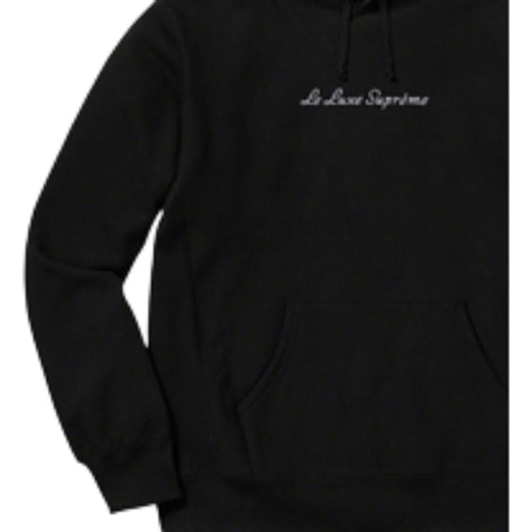 Кофта Supreme SS19 Le Luxe Hooded Sweatshirt Black - изображение 4