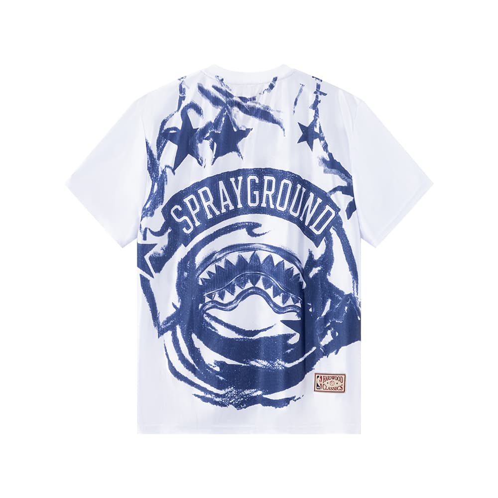 Футболка SPRAYGROUND | NBA HWC WARRIOR - Чисто белые Мужские Футболки - изображение 2
