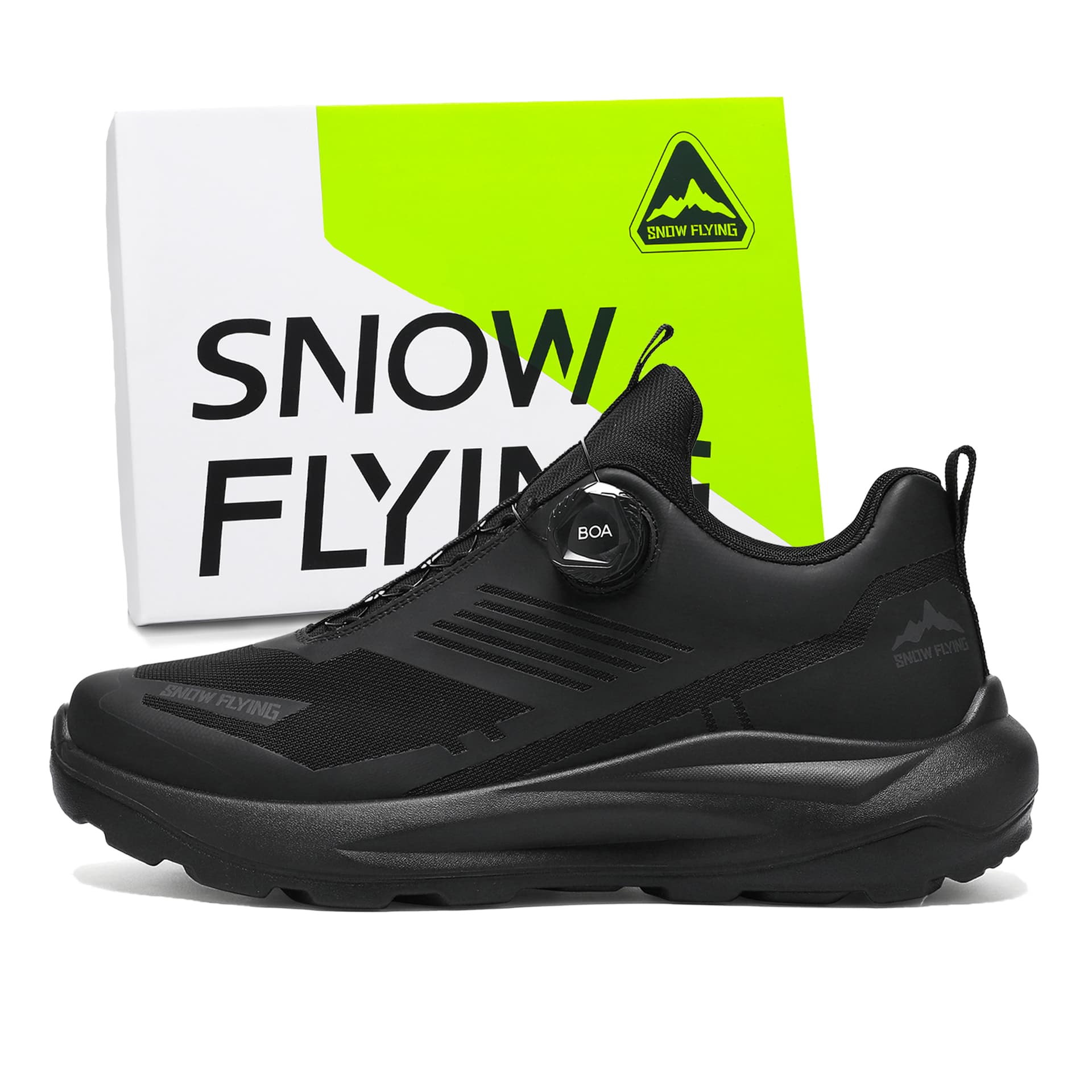 Кроссовки для бега SNOW FLYING Беговые кроссовки Low Топ Классический черный Мужской - изображение 2