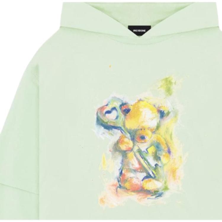 Худи WE11DONE FW24 Толстовка Женские Зелёный - изображение 4
