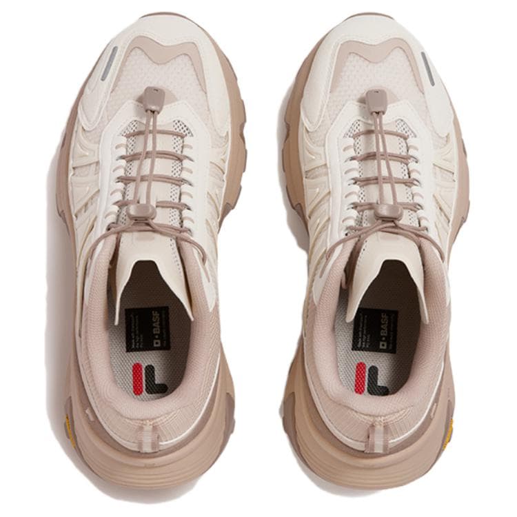 Кроссовки FILA FUSION COMO Y Повседневная обувь Low Топ Молочный белый Прохлада ледяной Песочный коричневый Женские - изображение 3