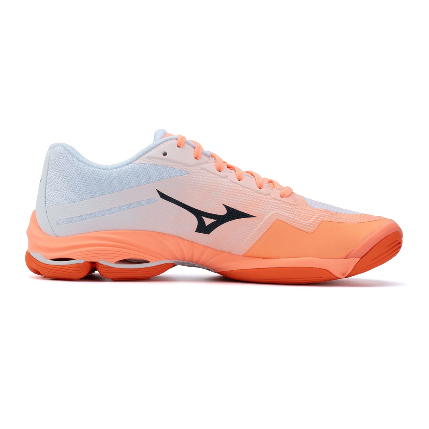 Кроссовки Mizuno Wave Lightning Волейбольные кроссовки Low Топ Закатно-оранжевый Унисекс - изображение 2