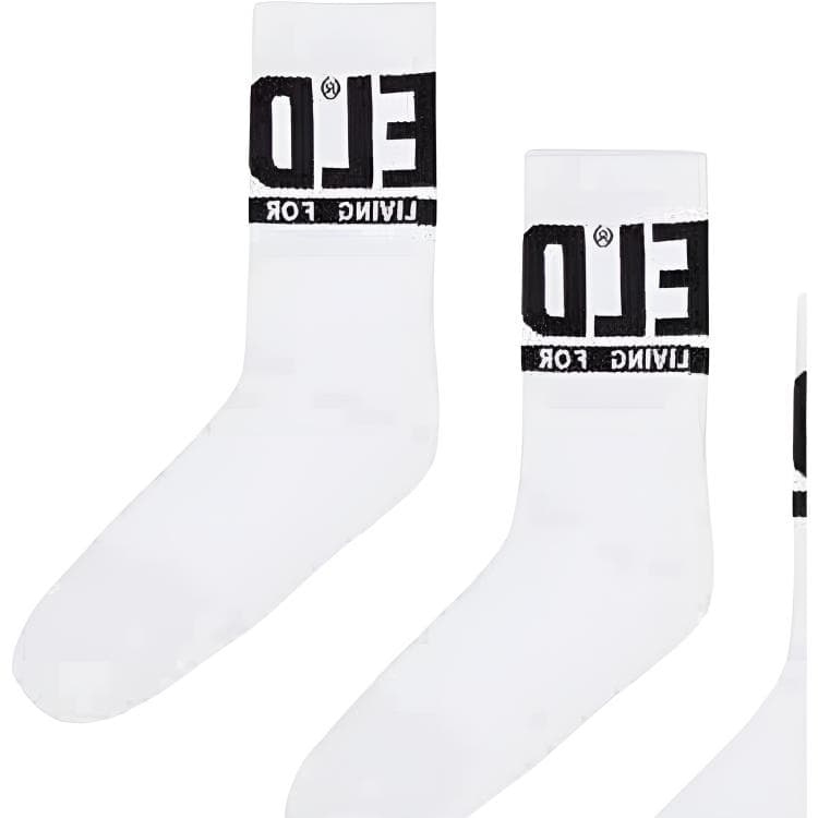 Носки DIESEL High Socks Unisex 3 Pack White DIESEL Высокие носки унисекс 3 упаковки белый - изображение 2