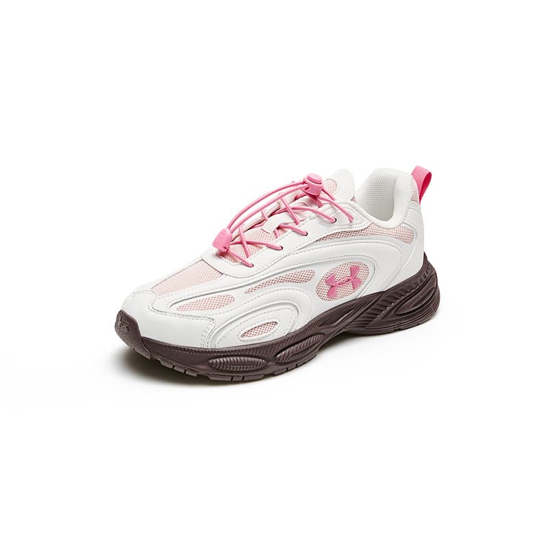 Кроссовки Under Armour Детская повседневная обувь Low Топ Белый Розовый Kids - изображение 6