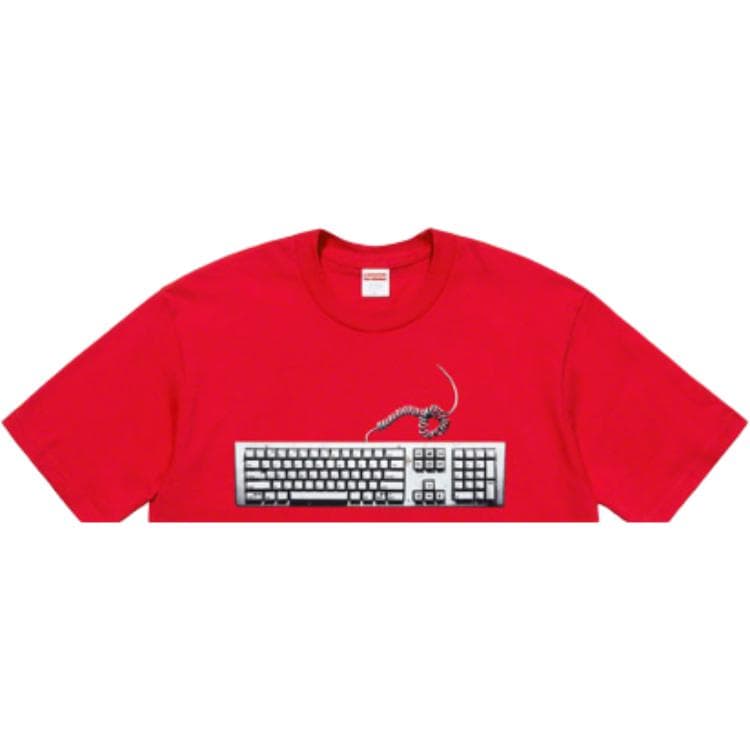 Футболка Supreme SS19 Keyboard Tee Red T - изображение 2