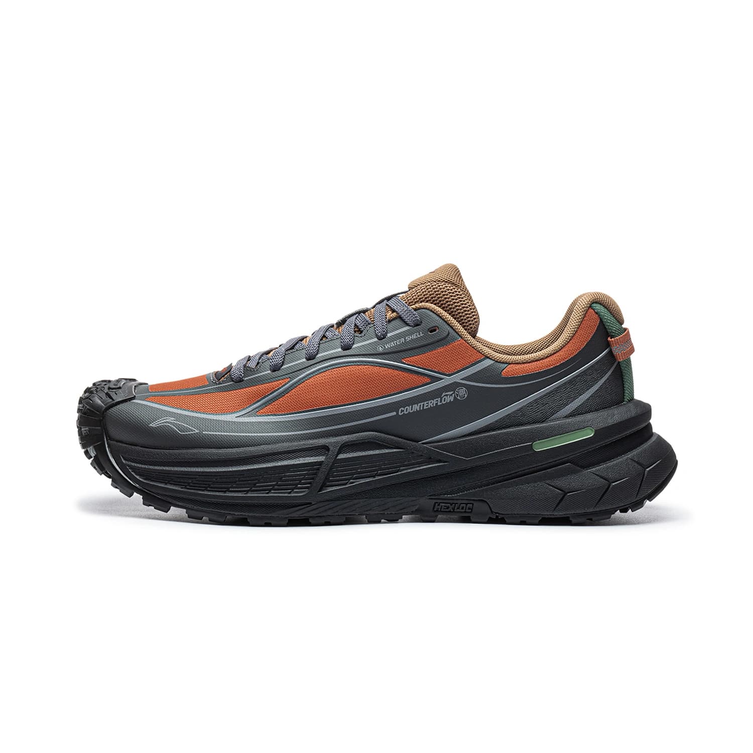Кроссовки Li NING Outdoor CF Tracing Xingchuan 2SE Альпинистские и треккинговые ботинки Низкий топ Винил (Vinyl) Серый Карамель Мужской - изображение 1
