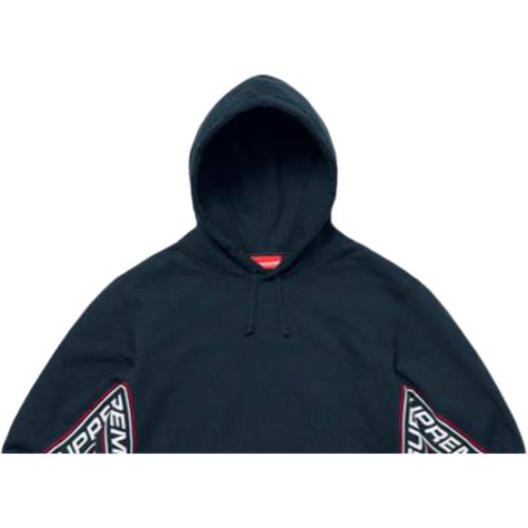 Кофта Supreme FW19 Week 3 Text Rib Hooded Sweatshirt logo - изображение 5