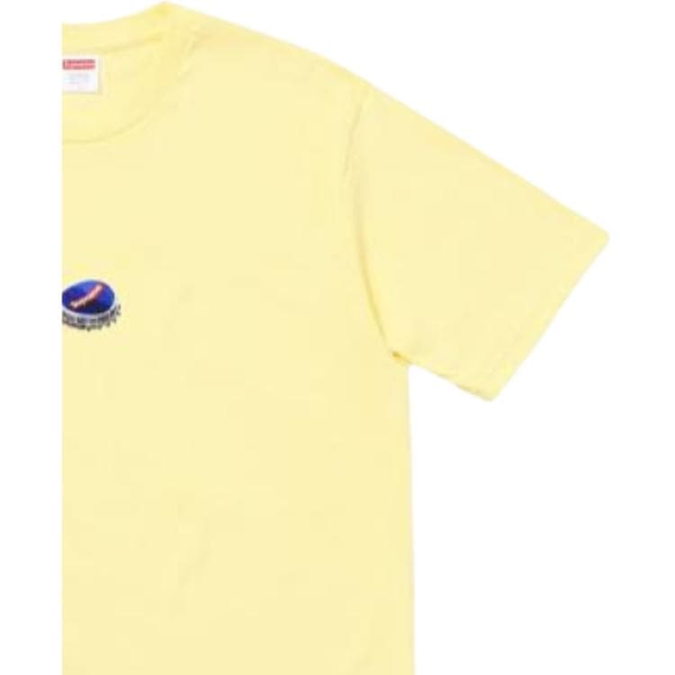 Футболка Supreme FW18 Bottle Cap Tee Pale Yellow - изображение 3