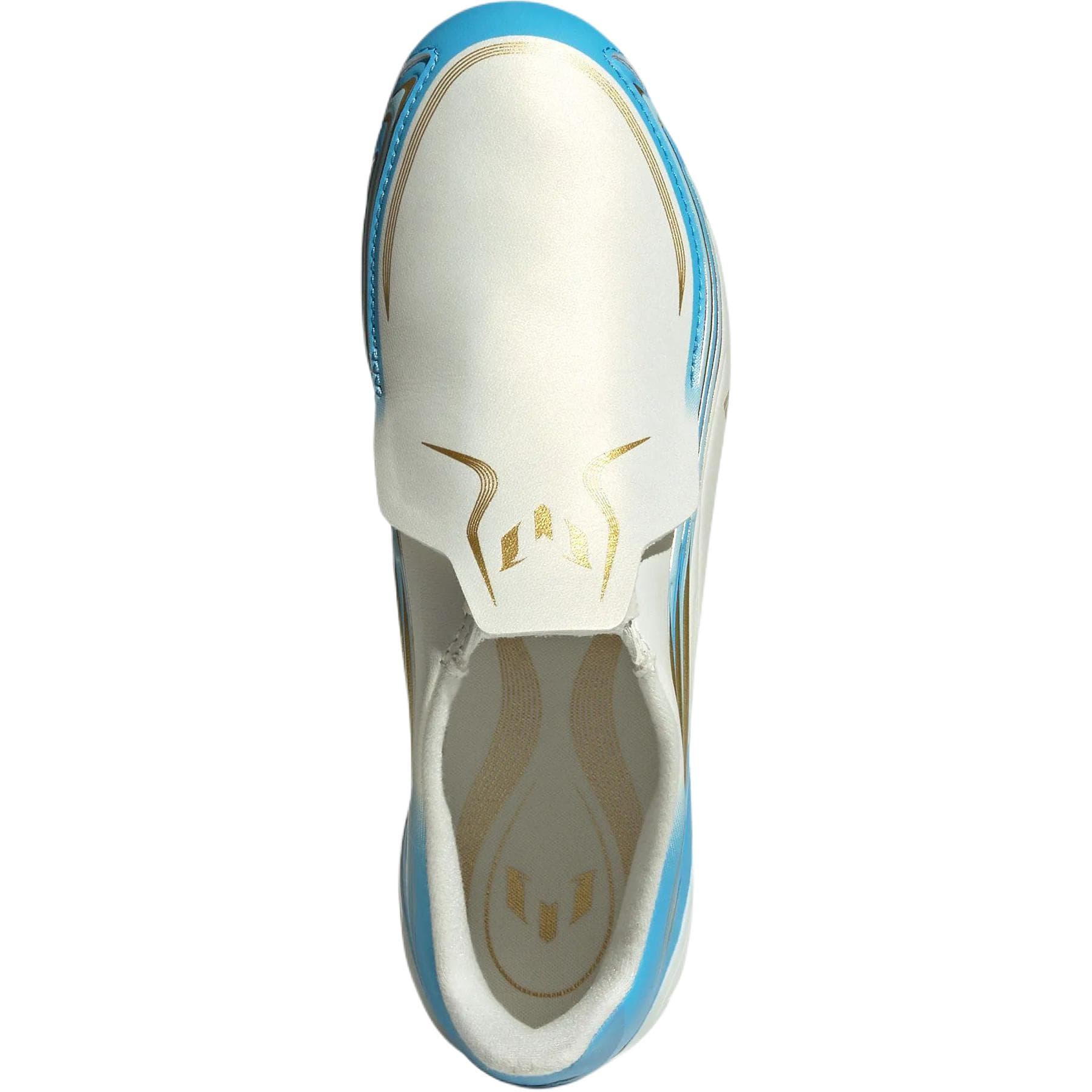 Бутсы Adidas F50 Детские футбольные бутсы Low Топ Белый и синий цвет Kids - изображение 3