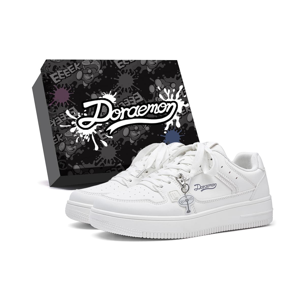 Кроссовки Дораэмон Skate Shoes Low-Top Белый (Стиль подвески) Унисекс - изображение 1