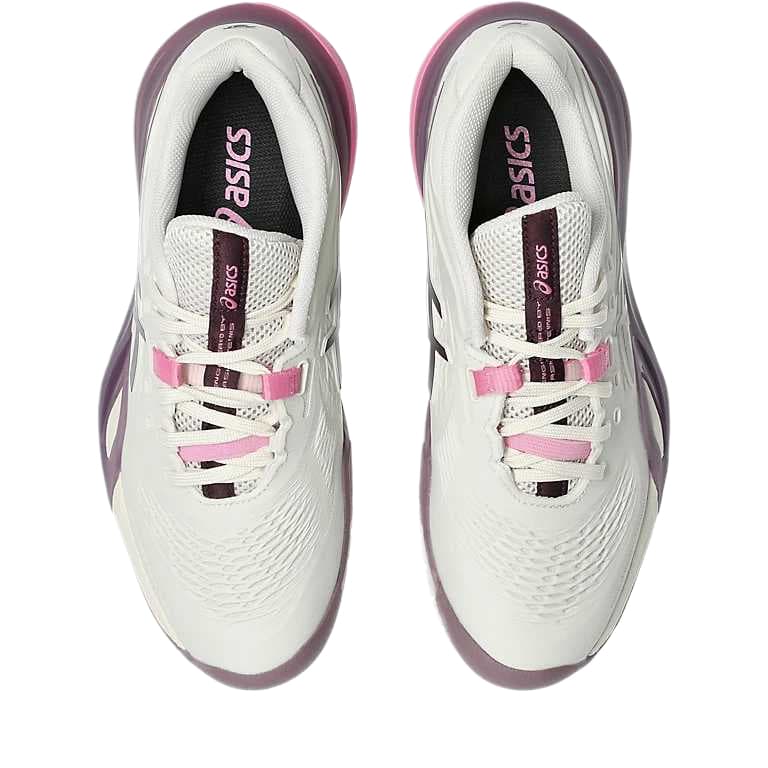 Кроссовки для тенниса ASICS GEL RESOLUTION X Теннисные Кроссовки Низкий Топ Мягкий Овсянка Темный Баклажан Женские - изображение 6
