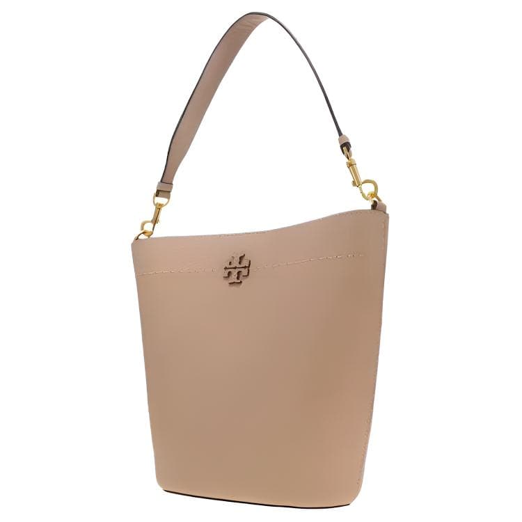 Мини-сумка Tory Burch McGraw Коровья кожа Ведрообразная сумка Сумка через плечо Женская Винтажный желтый - изображение 2