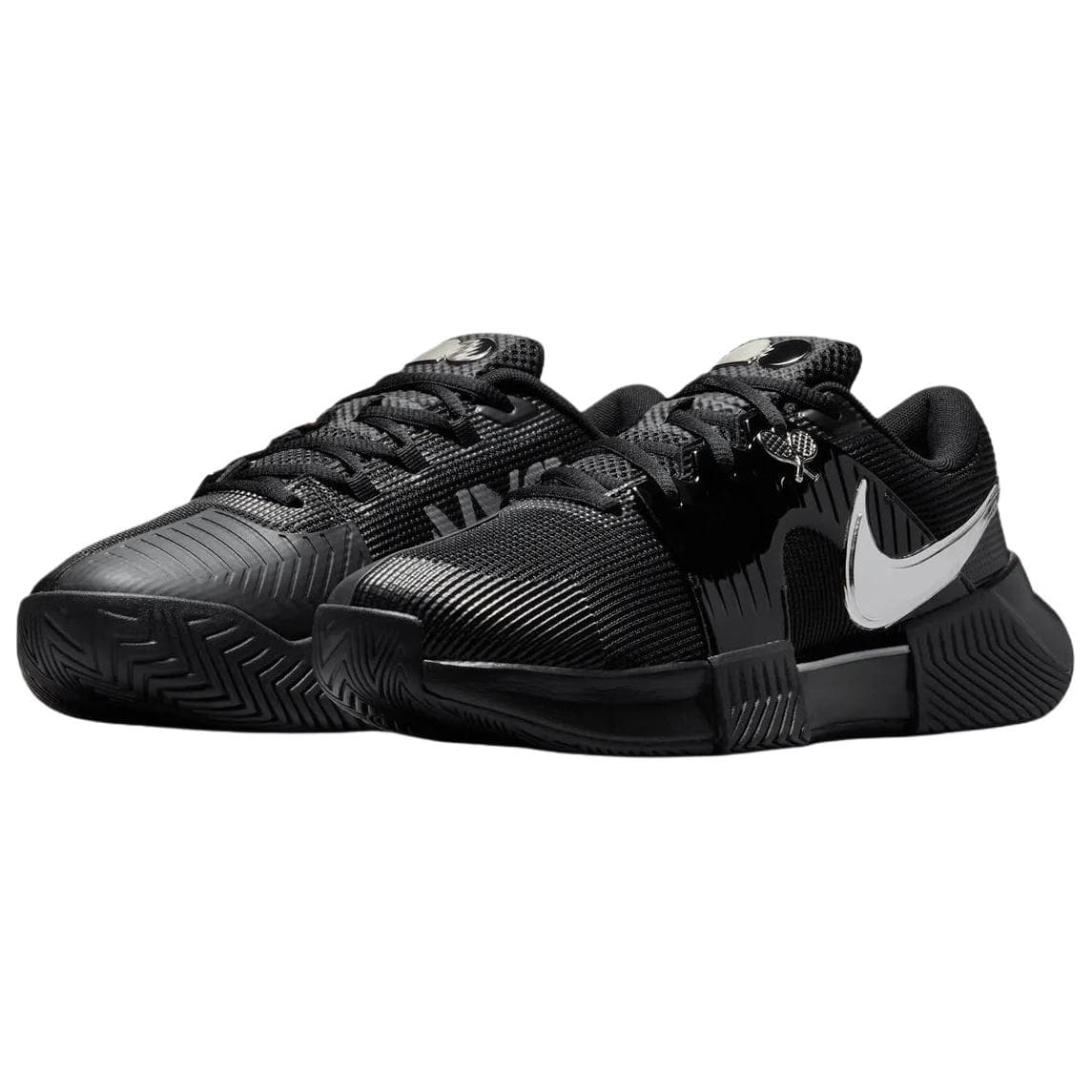 Кроссовки для тенниса Nike Zoom GP Challenge 1,5 Кроссовки для тенниса Низкий Топ Черный Серебряный Унисекс - изображение 3