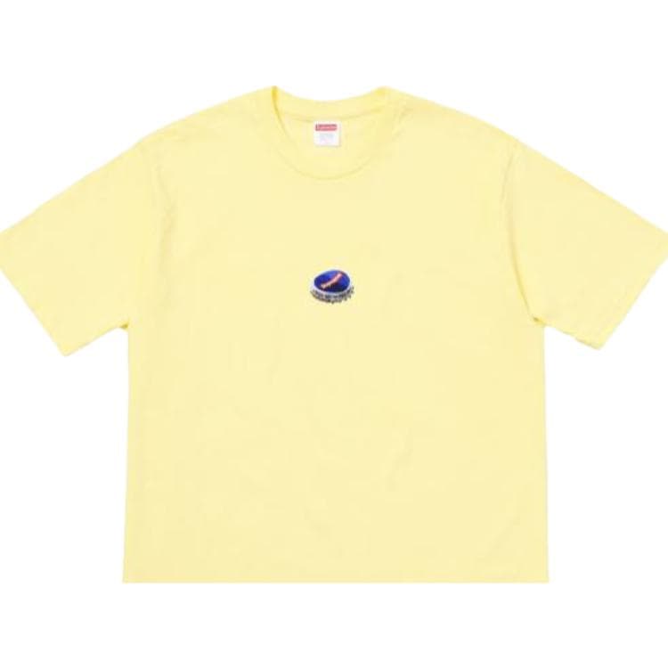 Футболка Supreme FW18 Bottle Cap Tee Pale Yellow - изображение 6