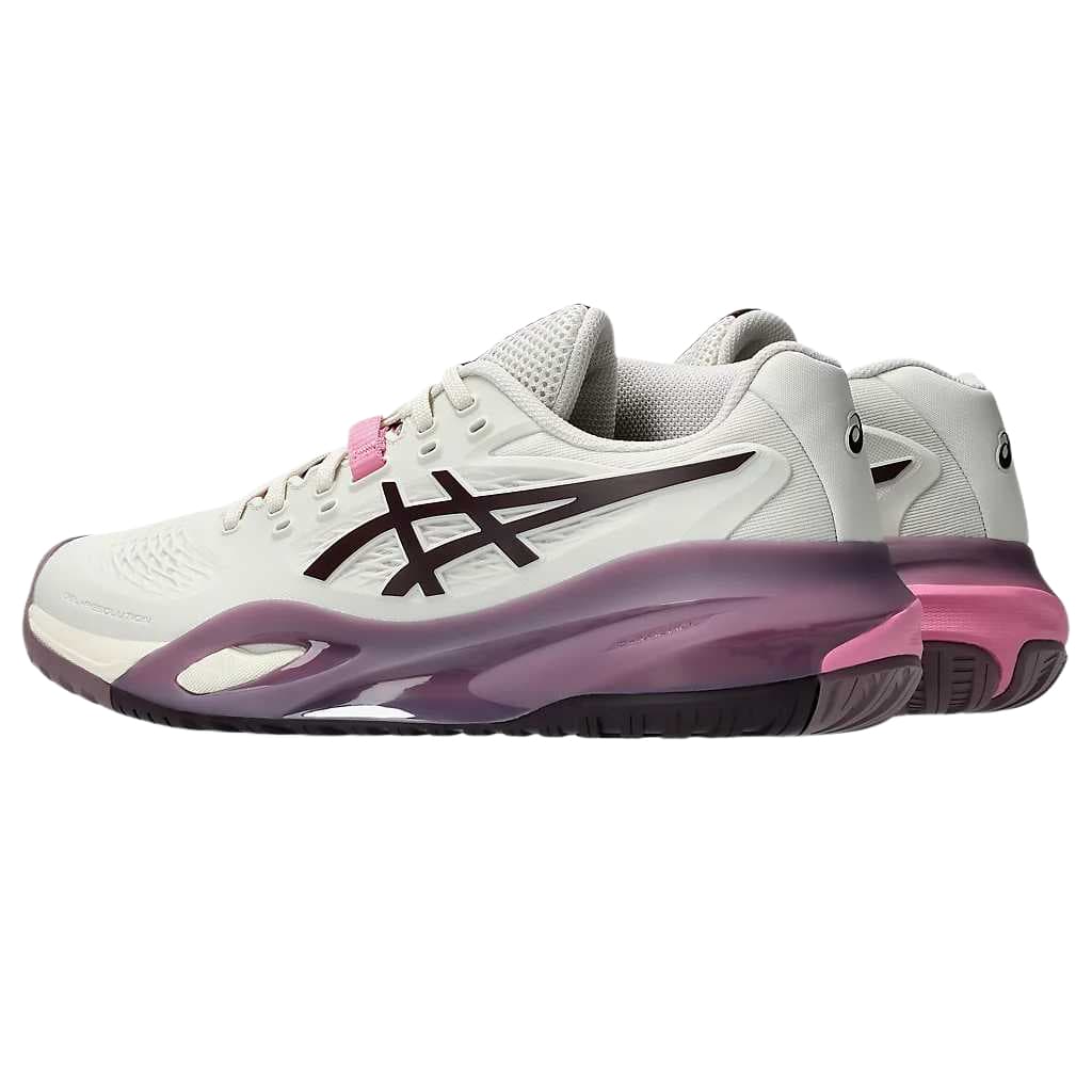 Кроссовки для тенниса ASICS GEL RESOLUTION X Теннисные Кроссовки Низкий Топ Мягкий Овсянка Темный Баклажан Женские - изображение 3