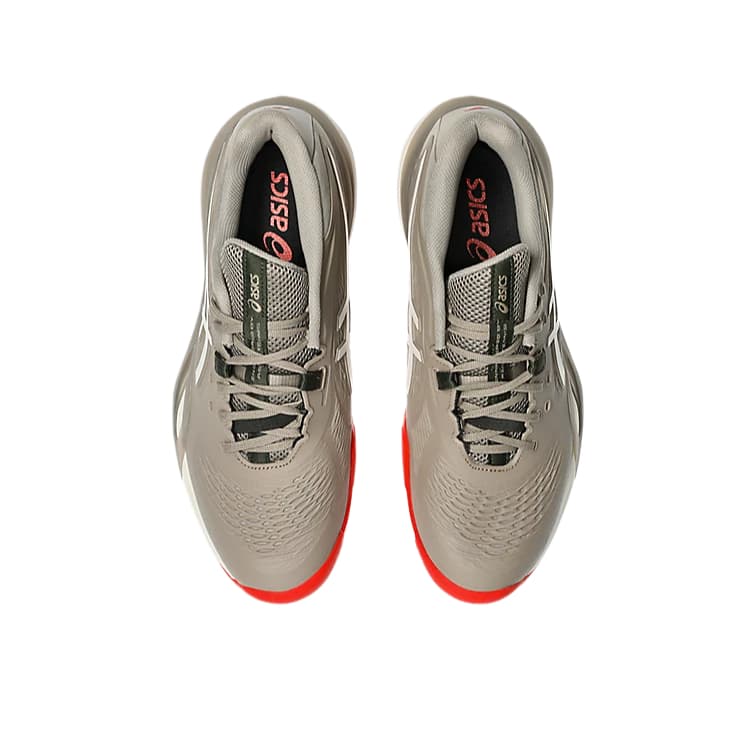Кроссовки для тенниса ASICS GEL RESOLUTION X Теннисные кроссовки Низкий топ Тауповый Мягкий Овсяной Мужской - изображение 4