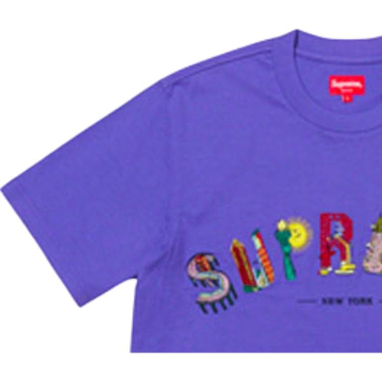 Футболка Supreme SS19 City Arc Tee DustyPurple LogoT - изображение 6